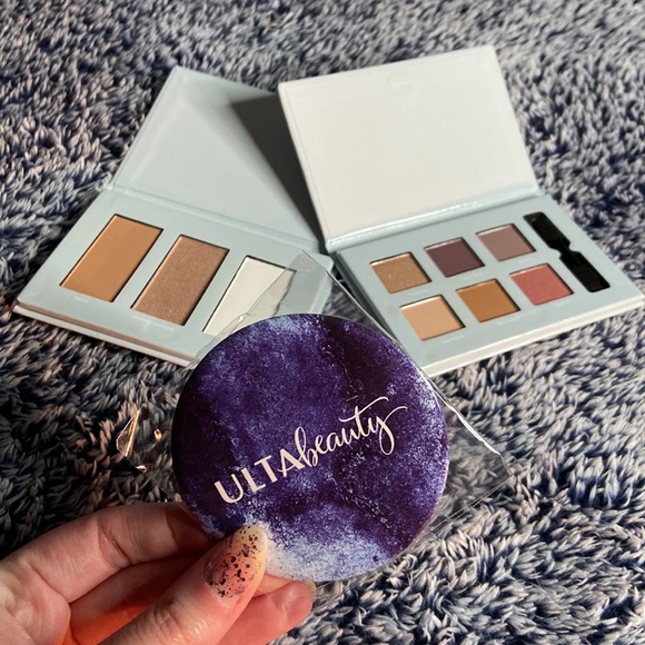 NWT❗️Ulta Beauty BLUE 2 Piece Mini Variety Cosmetic Sampler Set & Compact Mirror - Picture 5 of 8